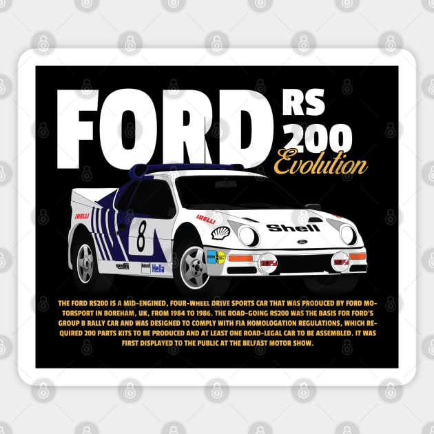 FORD RS200 EVO Magnet by kindacoolbutnotreally